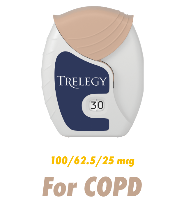 TRELEGY for COPD 100/62.5/25 mcg TRELEGY for COPD 100/62.5/25 mcg